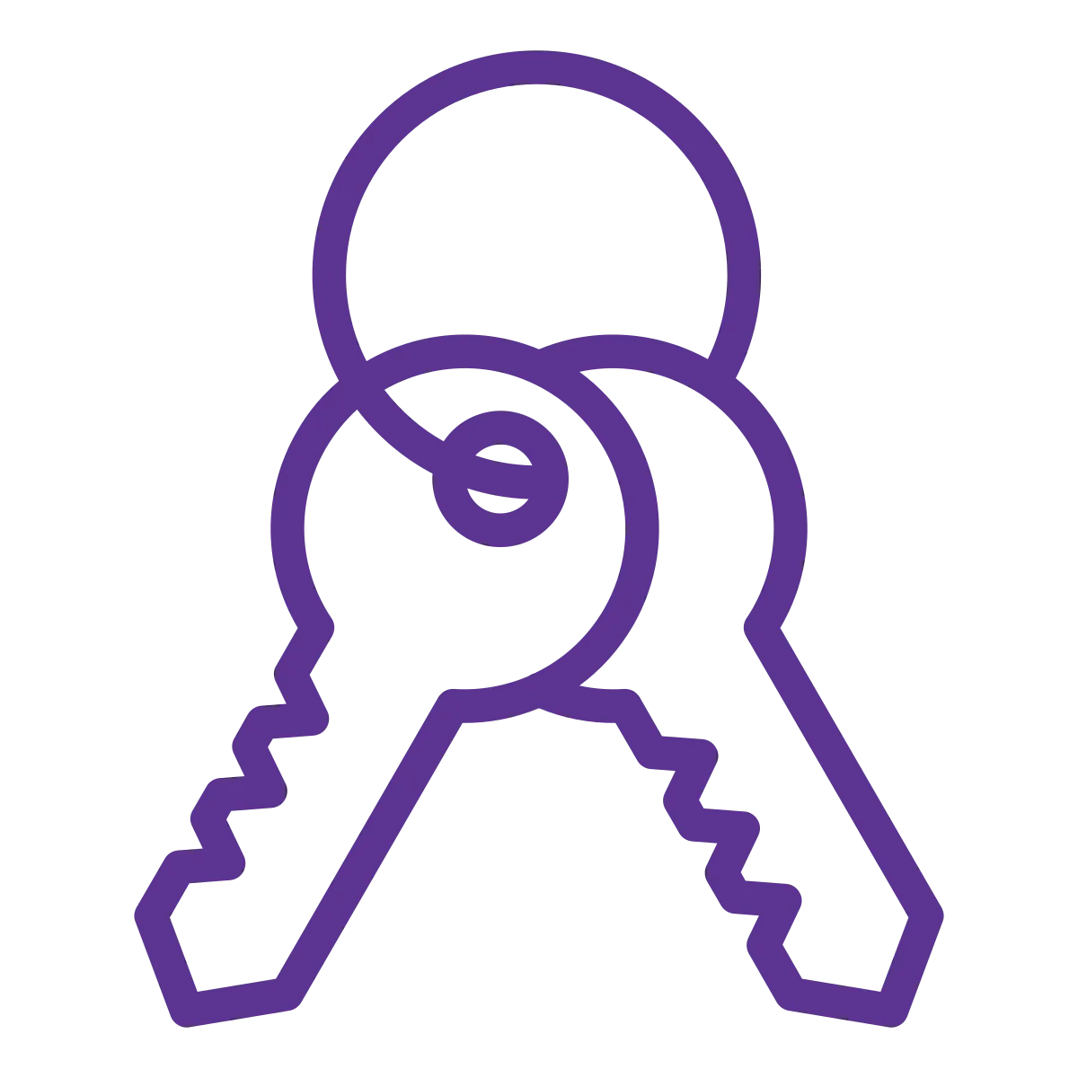 Purple icon of a pliers or wrench tool with a circular connection point in the center, representing repair, maintenance, or mechanical work